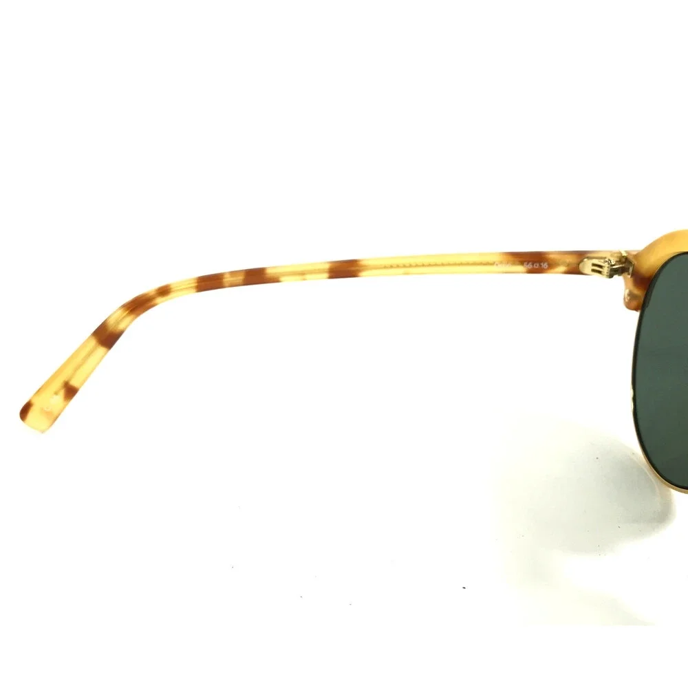 Shauns Sunglasses Orrin C05 Matte Lion Tortoise with Green Polarized Lenses